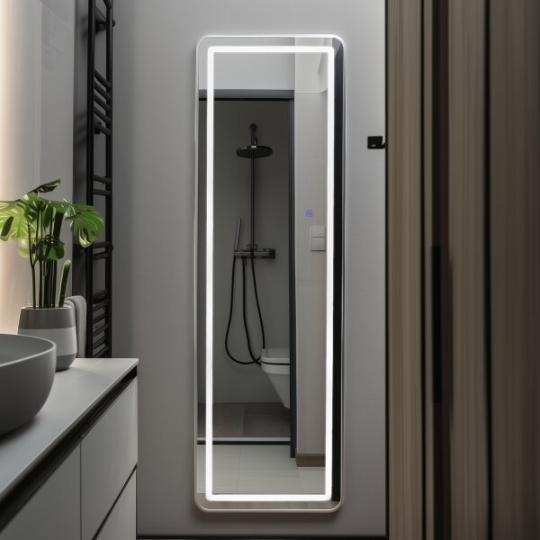 Brilagi - Stojacie zrkadlo BELLEZA LED/42W/230V 160x50 cm IP44 CRI 90 stmievateľné +CCT