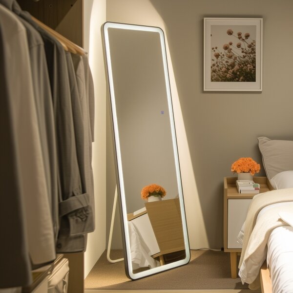 Brilagi - Voľne stojace zrkadlo ELEGANZA LED/42W/230V 160x50 cm IP44 CRI 90 stmievateľné+CCT