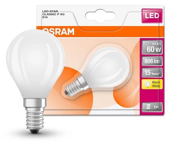 LED Žiarovka STAR E14/6,5W/230V 2700K - Osram