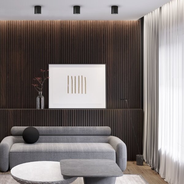 LED Bodové svietidlo GEORGE 1xE27/6W/230V pr. 11 cm čierna