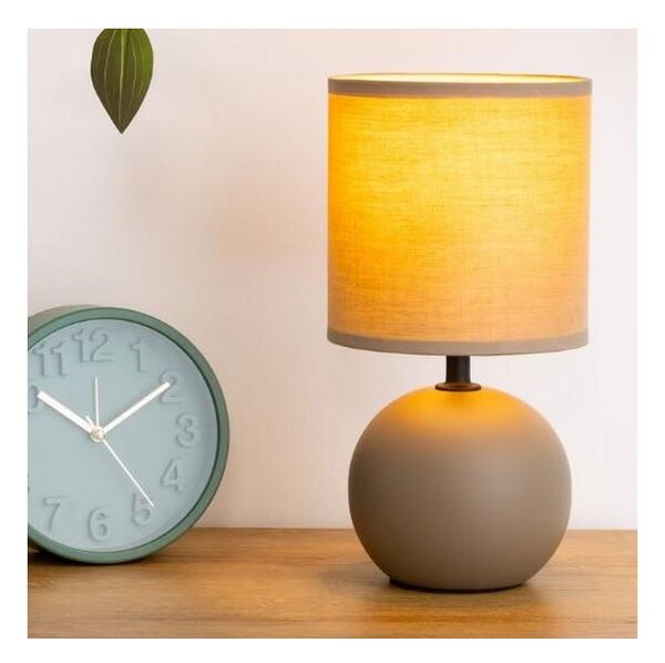 Atmosphera - Stolná lampa TIMÉO 1xE14/60W/230V taupe/krémová