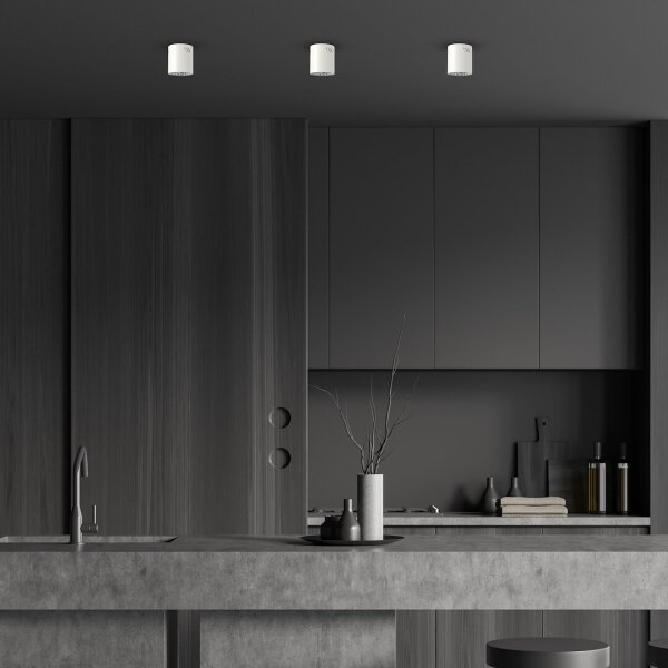 LED Bodové svietidlo GEORGE 1xE27/6W/230V pr. 11 cm biela