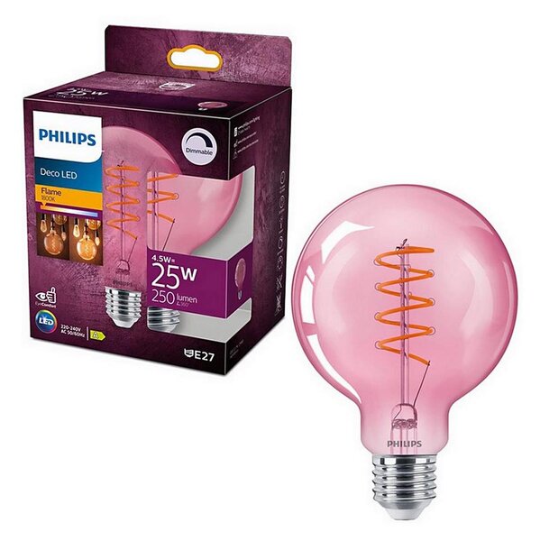 LED Stmievateľná žiarovka DECO Philips G93 E27/4,5W/230V 1800K