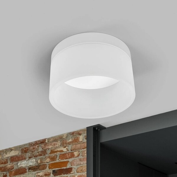 Helestra Liv stropné LED svetlo Ø 20 cm, Biela / opálová, Obývacia izba / jedáleň, kov, Moderný, Závesné svietidlo