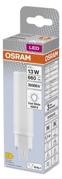 LED Žiarovka G24q-1/6W/230V 4000K - Osram