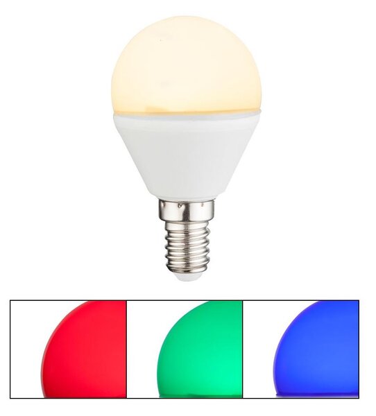 LED RGBW Stmievateľná žiarovka ILLU E14/4,9W/230V 2700K + DO - Globo 106750K