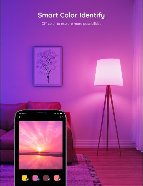 Govee - LED RGBWW Stmievateľná žiarovka Smart E27/9W/230V 2700-6500K Wi-Fi