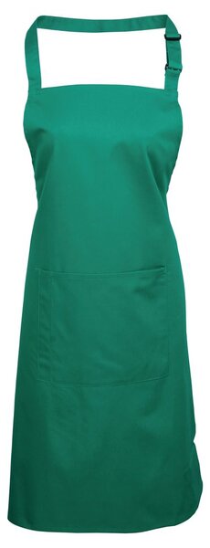 Premier Workwear Kuchynská zástera s náprsenkou a vreckom - Emerald