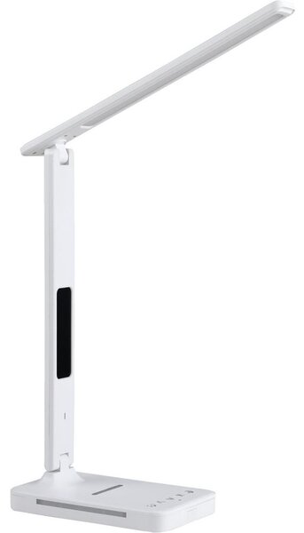 LED Stm. lampa s bezdr. nab. QI, displejom a USB portom LED/7W/230V 3000-6000K