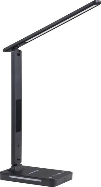 LED Stm. lampa s bezdr. nab. QI, displejom a USB portom LED/7W/230V 3000-6000K