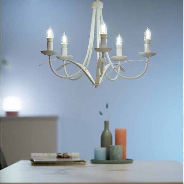 LED Stmievateľná žiarovka C35 E14/4,9W/230V 2700-6500K CRI 90 Wi-Fi - WiZ