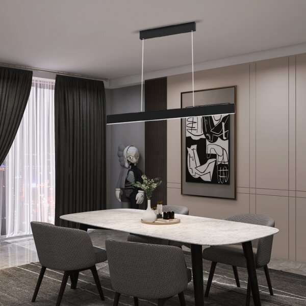 Immax NEO 07076L - LED Stmievateľný luster na lanku čierna LISTON LED/18W/230V + DO