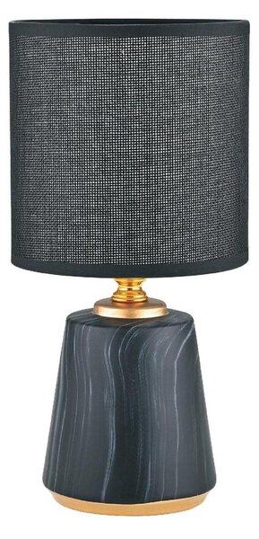 Zuma Line HS8605-BL - Stolná lampa 1xE14/40W/230V čierna/zlatá/dekor mramoru