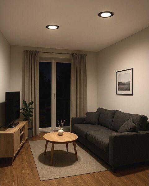LED Podhľadové svietidlo CIRCLE LED/6W/230V 4000K pr. 12 cm čierna