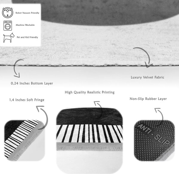 Bielo-čierny koberec 160x230 cm - Mila Home