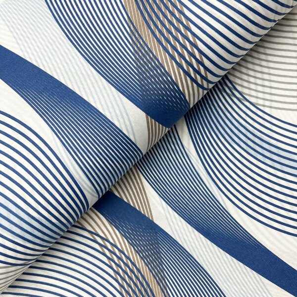 Ervi bavlna š.240cm - pruhované vlny modre - 47441-1, metráž