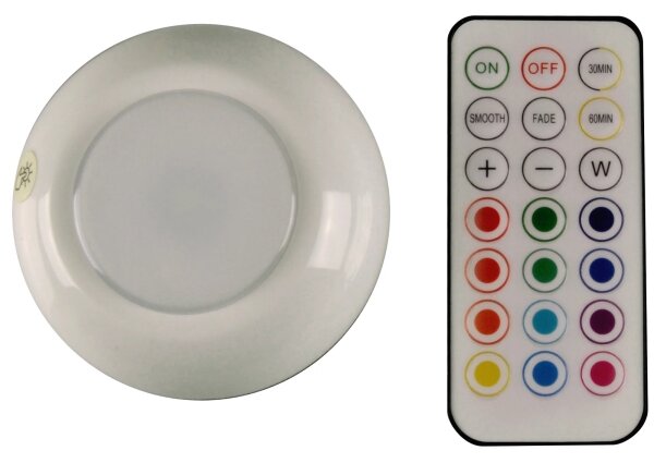 LED RGBW Osvetlenie nábytku LED/0,5W/4,5V 3xAAA biela+ diaľkové ovládanie
