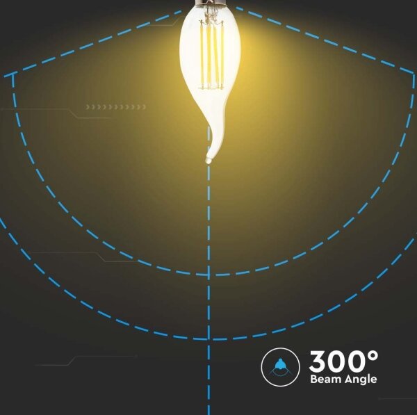 LED Žiarovka FILAMENT E14/4W/230V 6500K
