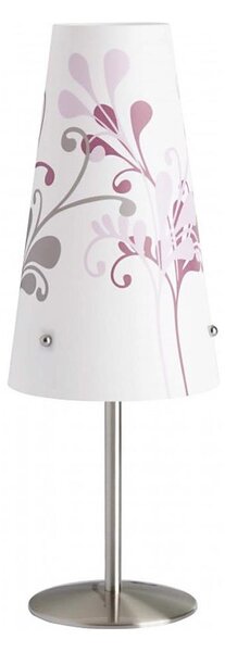 Brilliant - Stolná lampa ISI 1xE14/40W/230V biela/ružová/lesklý chróm