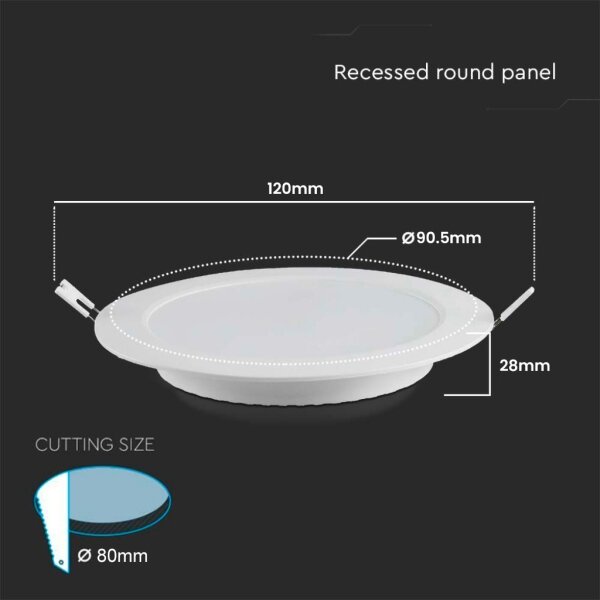 LED Podhľadové svietidlo LED/3W/230V pr. 9,5 cm 3000K biela