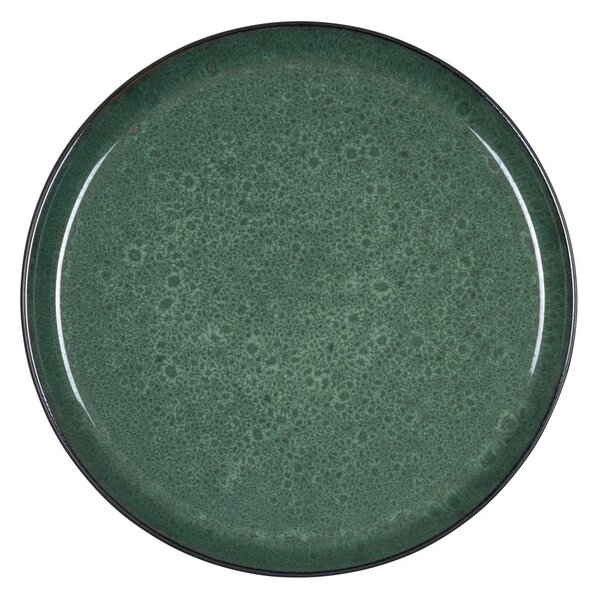 Tmavo zelený tanier z kameniny ø 27 cm - Bitz