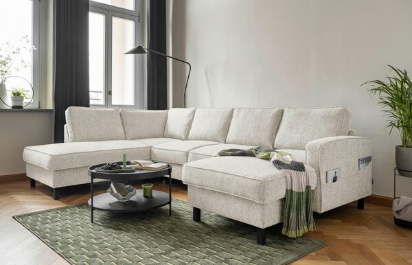 SEDACIA SÚPRAVA, textil, béžová MID.YOU - Sedačky, Online Only
