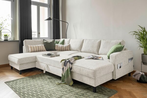 SEDACIA SÚPRAVA, textil, béžová MID.YOU - Sedačky, Online Only