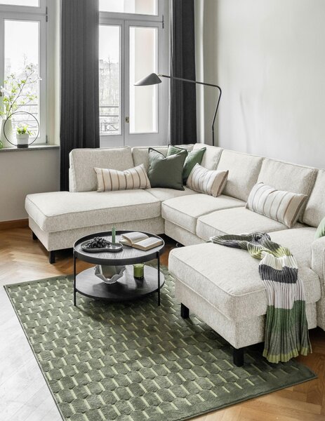 SEDACIA SÚPRAVA, textil, béžová MID.YOU - Sedačky, Online Only