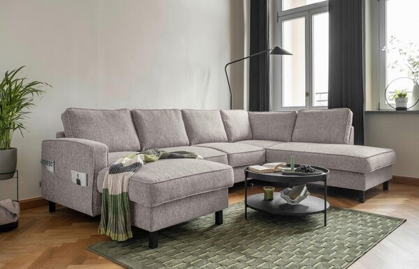 SEDACIA SÚPRAVA, textil, sivobiela MID.YOU - Sedačky, Online Only
