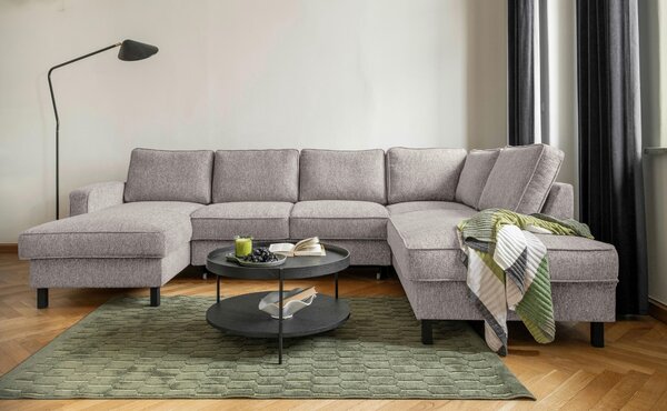 SEDACIA SÚPRAVA, textil, sivobiela MID.YOU - Sedačky, Online Only