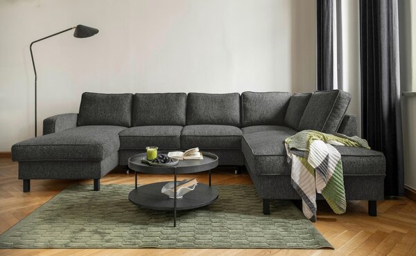 SEDACIA SÚPRAVA, textil, tmavosivá MID.YOU - Sedačky, Online Only