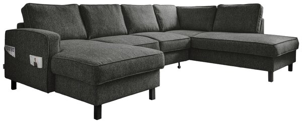 SEDACIA SÚPRAVA, textil, tmavosivá MID.YOU - Sedačky, Online Only