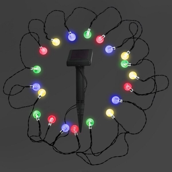 LED RGB Solárne svietidlo 20xLED/1,2V 300 mAh IP44