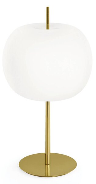 Kundalini Kushi XL-stolná lampa mosadz/biela