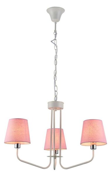 Ružový závesný luster York Ledea pre žiarovku 3x E14 – LED lustre a svietidlá > Kolekcie svietidiel > Kolekcia svietidiel YORK LEDEA