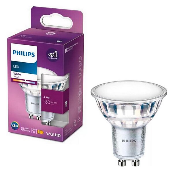 LED Žiarovka Philips PAR16 GU10/4,9W/230V 3000K