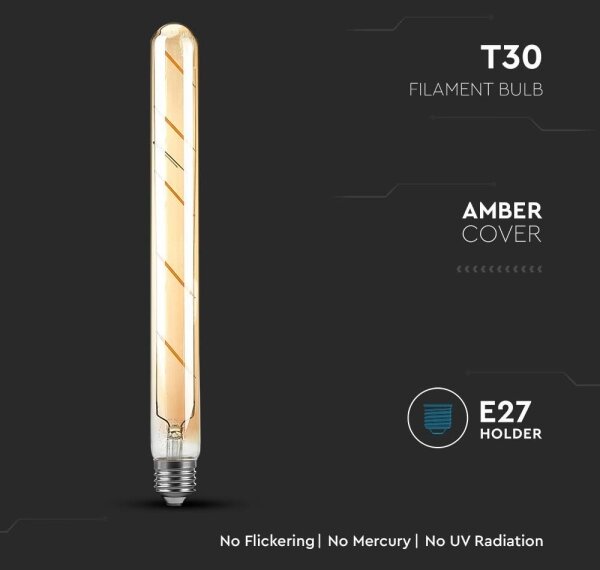LED Žiarovka FILAMENT T30 E27/5W/230V 2200K