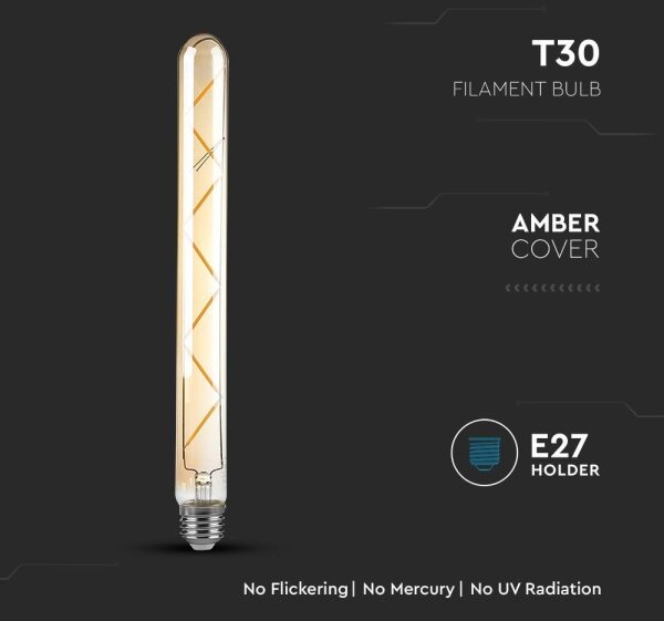 LED Žiarovka FILAMENT T30 E27/7W/230V 2200K