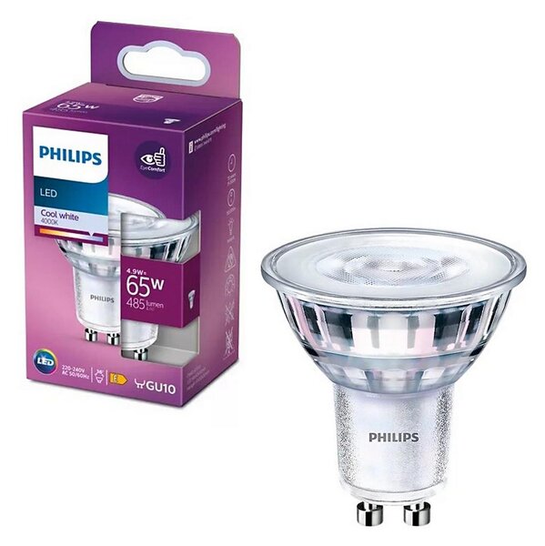 LED Žiarovka Philips PAR16 GU10/4,9W/230V 4000K
