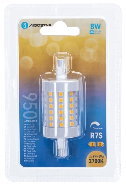 LED Stmievateľná žiarovka R7s/8W/230V 2700K - Aigostar