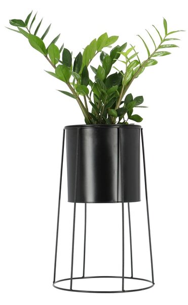 Čierny držiak na kvetináč Esschert Design Planter