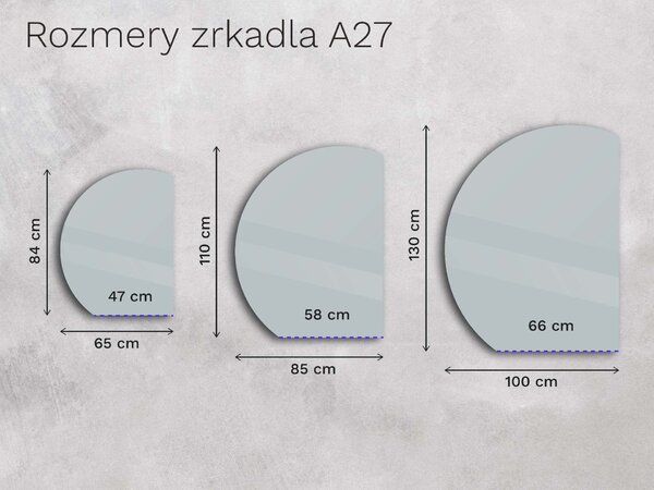 Atypické zrkadlo do kúpeľne s LED osvetlením A27