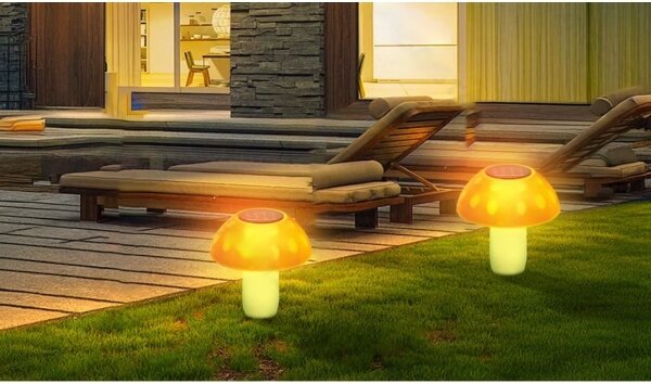 Aigostar - LED Solárne svietidlo LED/0,024W/1,2V 200 mAh 2700K IP44 hríbik