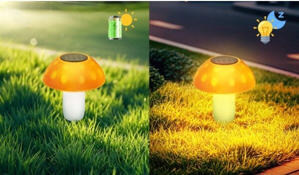 Aigostar - LED Solárne svietidlo LED/0,024W/1,2V 200 mAh 2700K IP44 hríbik