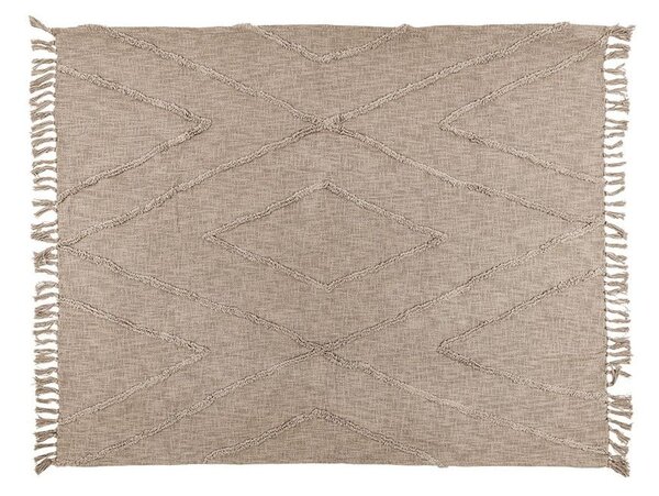 Svetlohnedá bavlnená prikrývka na dvojlôžko 250x260 cm Sahara - Tiseco Home Studio
