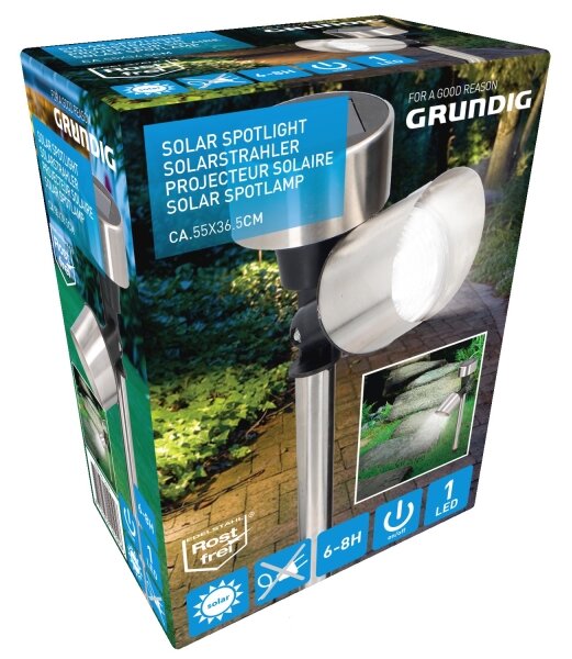 Grundig - LED solárna lampa LED/1,2V 40 mAh