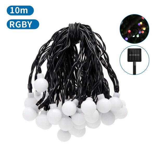 Aigostar - LED solárny dekoratívny reťazec 50xLED/8 funkcií 12m IP65 multicolor
