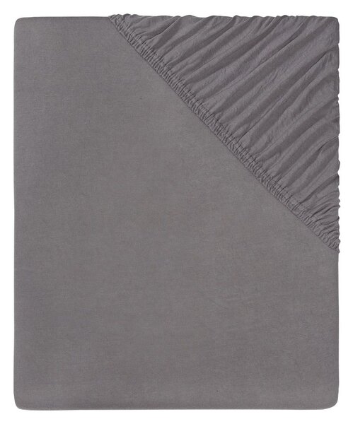 Livarno Home Napínacia plachta Jersey, 180 – 200 x 200 cm (sivá) (100330803)