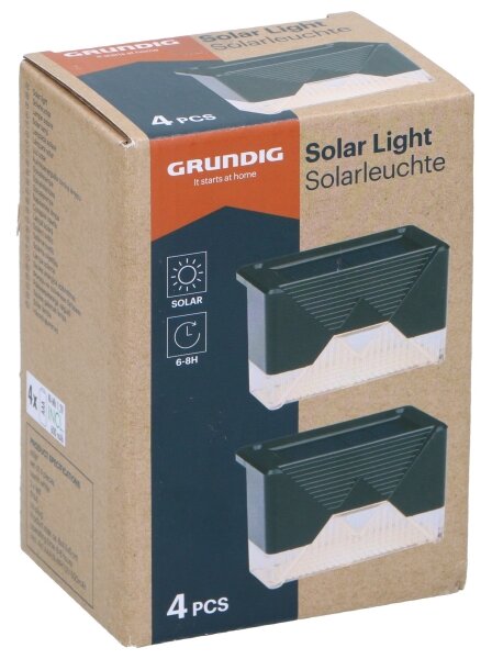 Grundig - SADA 4x LED solárne nástenné svietidlo LED/1,2V 600 mAh IP44