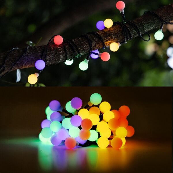 Aigostar - LED solárny dekoratívny reťazec 50xLED/8 funkcií 12m IP65 multicolor